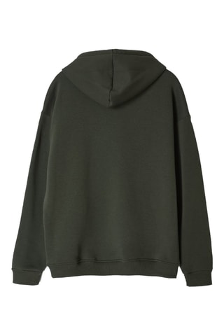 Sudadera oversize con capucha - Caqui