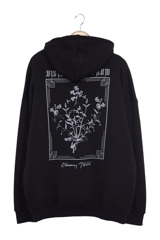 Sudadera voersize con capucha - Negro