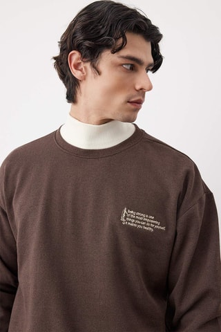 Sudadera oversize - Marrón