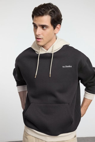 Sudadera oversize - Gris oscuro