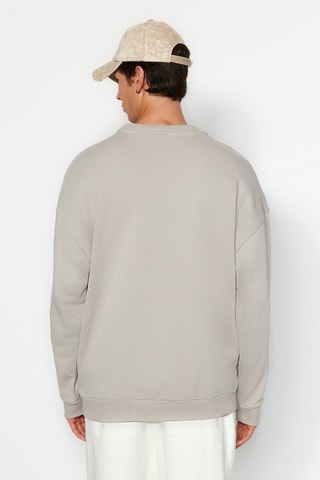 Sudadera oversize - Beige