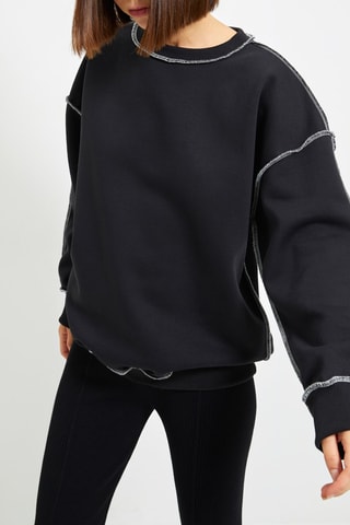Sudadera regular fit - Negro