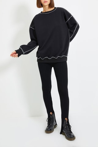 Sudadera regular fit - Negro