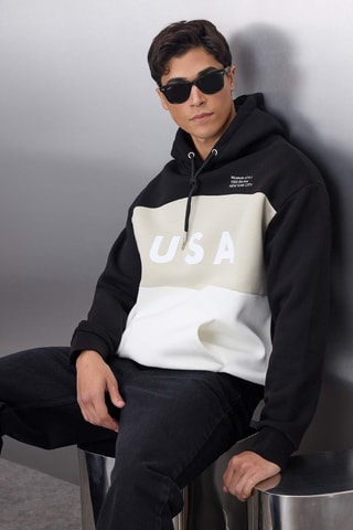 Sudadera oversize - Negro