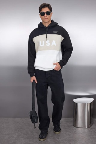 Sudadera oversize - Negro