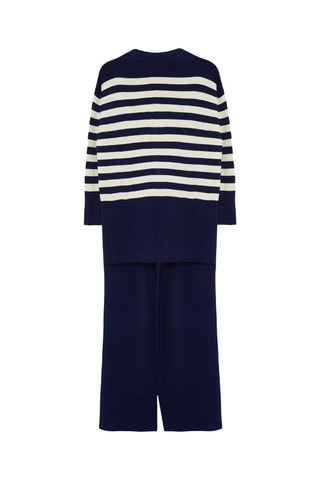 Cárdigan y pantalón regular fit - Azul marino