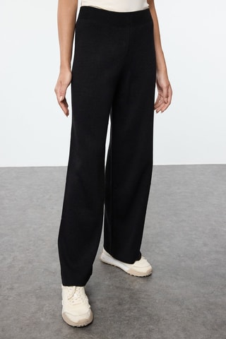 Cárdigan largo y pantalón - Negro