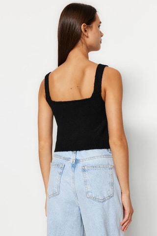 Cárdigan y crop top - Negro