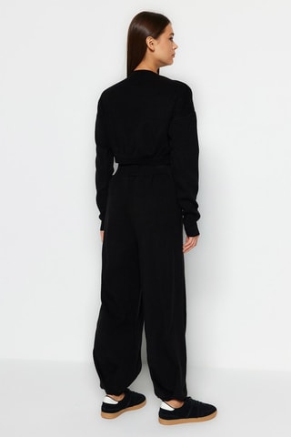 Sudadera y jogging de tiro alto - Negro