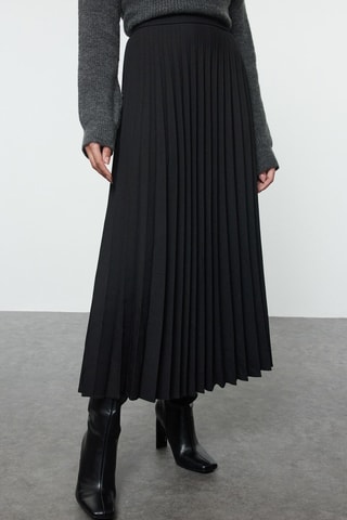 Falda plisada - Negro