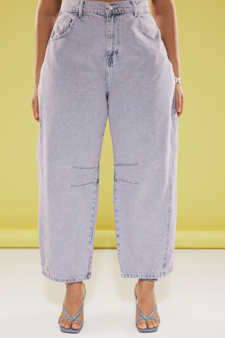 Vaquero relaxed de tiro alto - Azul claro