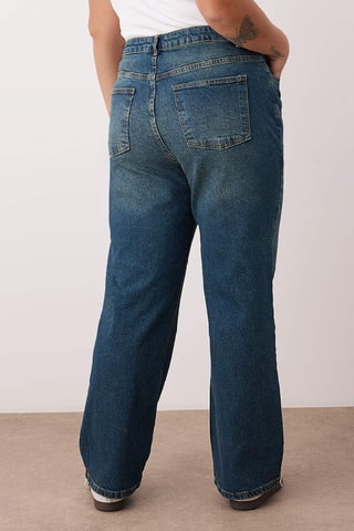 Vaquero recto de tiro alto - Azul