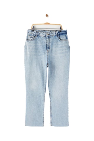 Vaquero recto de tiro alto - Azul claro