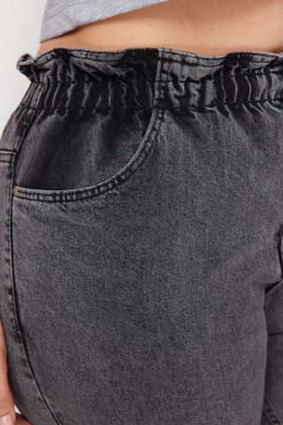 Vaquero mom de tiro alto - Gris oscuro