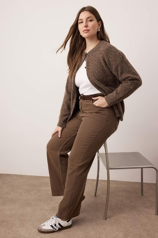 Vaquero recto de tiro alto - Marrón