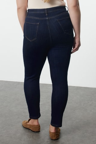 Vaquero skinny fit de tiro alto - Azul oscuro