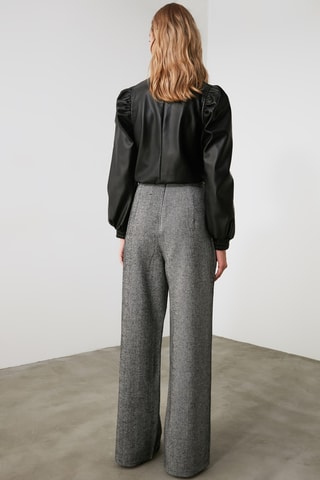 Pantalón palazzo - Gris