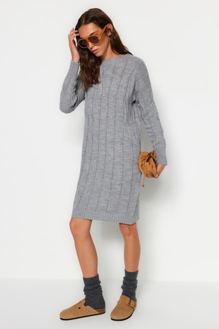 Vestido jersey - Gris