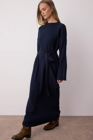 Vestido jersey - Azul marino