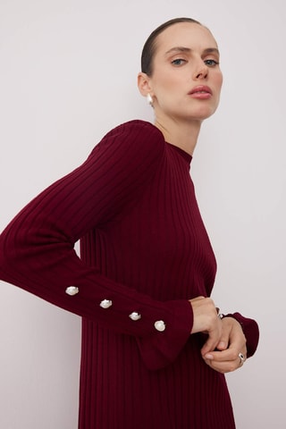 Vestido jersey - Burdeos