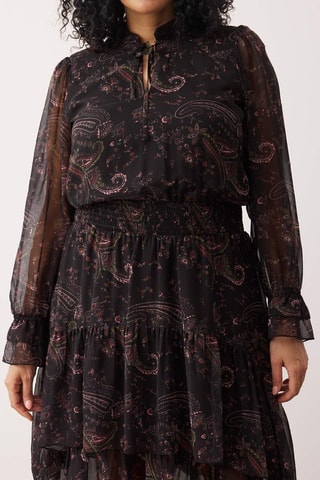 Vestido avolantado - Negro