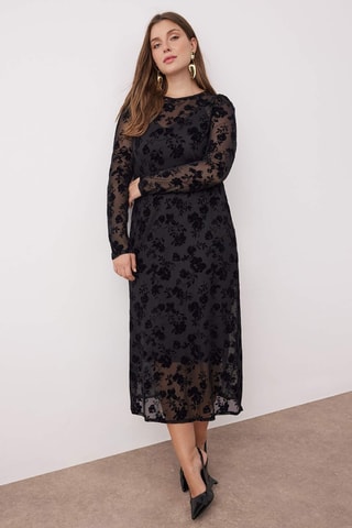 Vestido recto - Negro