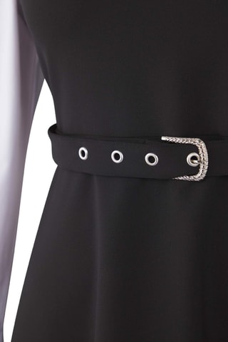 Vestido evasé - Negro