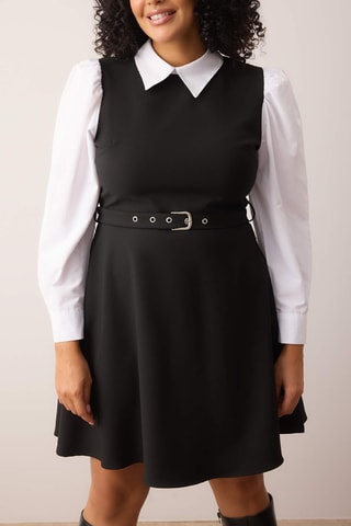 Vestido evasé - Negro