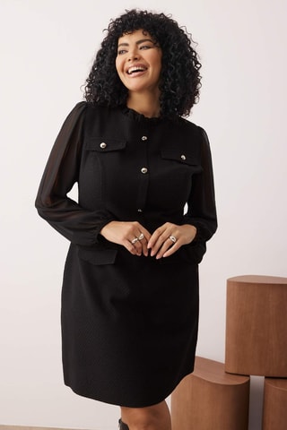 Vestido recto - Negro