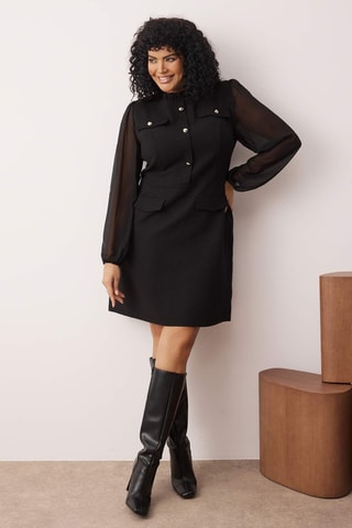 Vestido recto - Negro