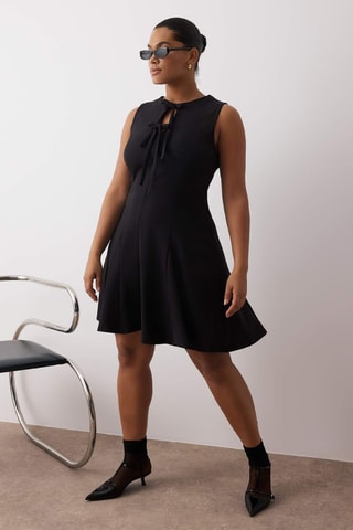 Vestido evasé - Negro