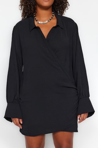 Vestido cruzado - Negro