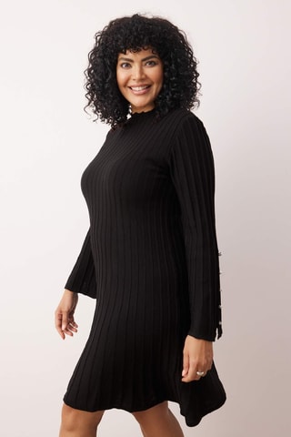 Vestido jersey - Negro