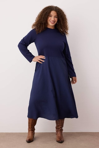 Vestido midi - Azul marino
