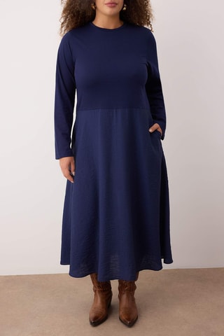 Vestido midi - Azul marino