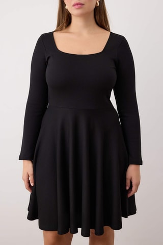 Vestido evasé - Negro