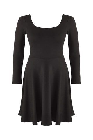 Vestido evasé - Negro