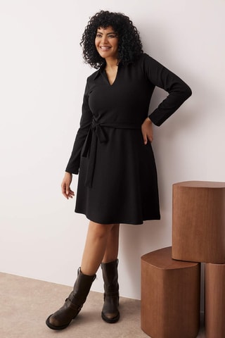 Vestido evasé - Negro