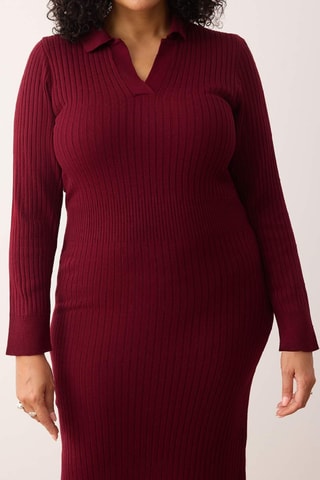 Vestido jersey - Burdeos