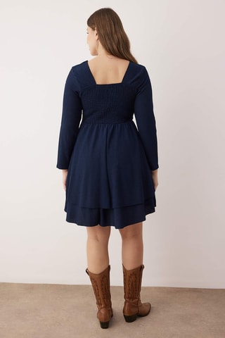 Vestido evasé - Azul marino