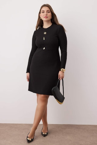 Vestido recto - Negro