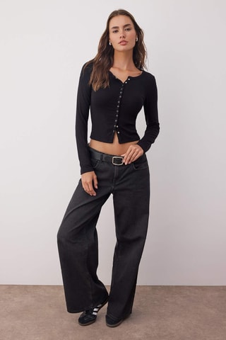 Cárdigan corto - Negro