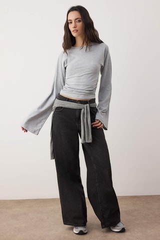 Blusa regular fit - Gris