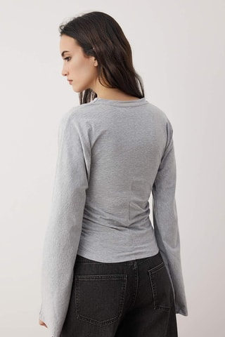 Blusa regular fit - Gris