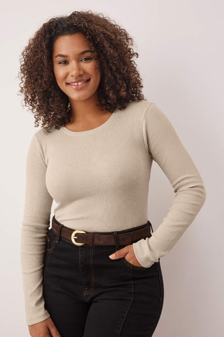 2 blusas - Beige y marrón