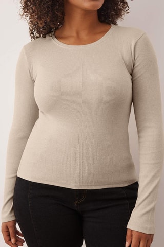 2 blusas - Beige y marrón