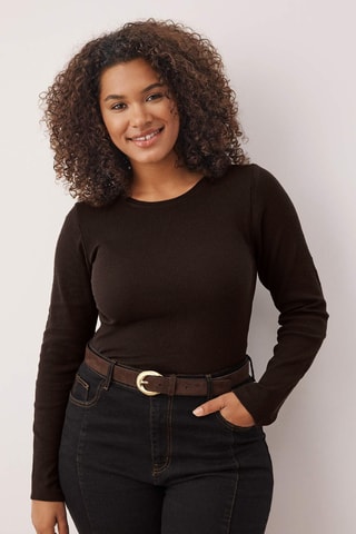 2 blusas - Beige y marrón