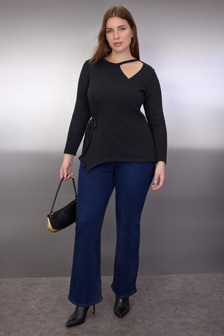 Blusa cruzada - Negro