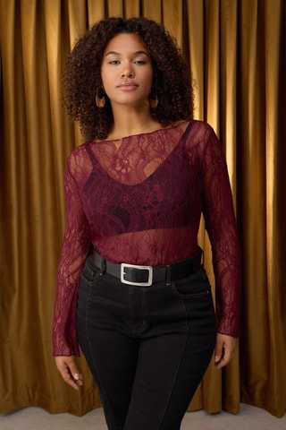 Blusa de encaje - Burdeos