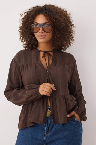 Camisa regular fit - Marrón